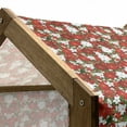 thumbnail image 4 of Christmas Pet House, Poinsettia Flower Holly and Mistletoe in Natural Traditional Combination, Outdoor & Indoor Portable Dog Kennel with Pillow and Cover, 5 Sizes, White Red Green, by Ambesonne, 4 of 4