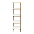 thumbnail image 2 of SAFAVIEH Sylvie Modern Glam 5-Tier Etagere, White/Brass, 2 of 8