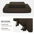 thumbnail image 6 of PiccoCasa 3 Piece Bow Tie Duvet Cover Bedding Set with 2 Pillowcases Queen Dark Brown, 6 of 6