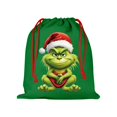 thumbnail image 1 of Cartoon Green Printing Drawstring Holiday Gift Bag Gift Gift Candy Bag Children'S Holiday Snack Bag Gift Bag Gift Children's Holiday Snack Bag Gift Bag Gift Home Decorations, 1 of 1
