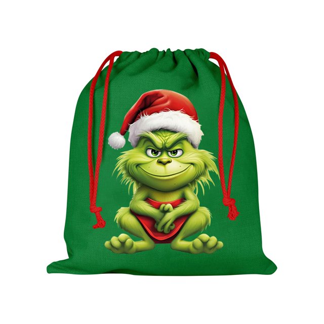 Cartoon Green Printing Drawstring Holiday Gift Bag Gift Gift Candy Bag Children'S Holiday Snack Bag Gift Bag Gift Children's Holiday Snack Bag Gift Bag Gift Home Decorations