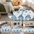 thumbnail image 5 of Round Rug 3.3Ft Washable Non-Slip, Blue Gnomes Christmas Circle Area Rugs for Living Room Bedroom, Xmas Ball Gifts Botanical Snowflake Indoor Floor Mats Carpet Runner for Home Decor Aesthetic, 5 of 8