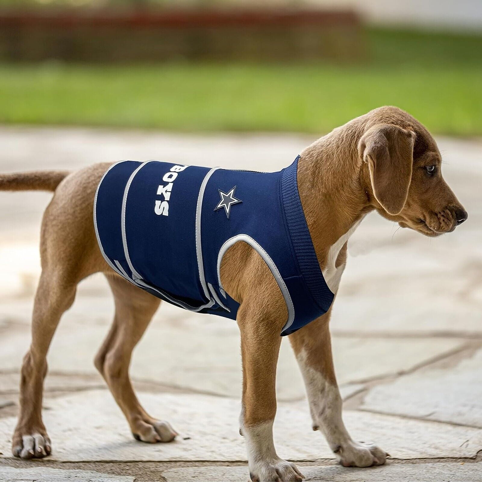 Pets First NFL Dallas Cowboys Dog Anxiety Calming Shirt Soothing Solution Vest, Dogs & Cats Keeps Dogs Calm & Feeling Safe, Relaxing Jacket, Small