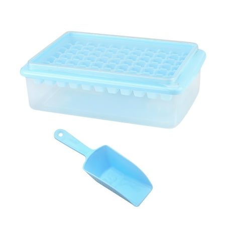 

FTjfrsbc 4 Pieces Ice Cube Mold Set Food Grade Ice Making Model (77 Grids Blue)