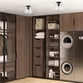 thumbnail image 3 of Evelyn&Zoe 10" Matte Black Metal/Glass Semi Flush Mount, 3 of 6