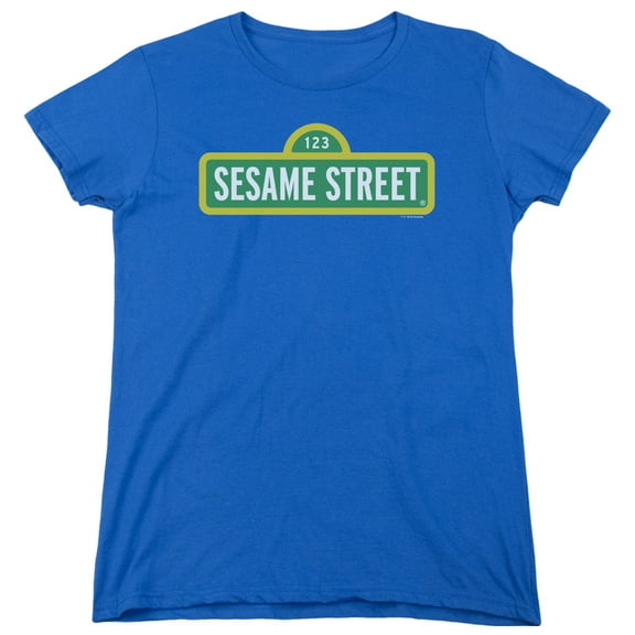 Sesame Street Logo S/S Women's T-Shirt Royal Blue