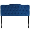 thumbnail image 3 of Pemberly Row Queen Diamond Tufted Performance Velvet Headboard in Navy, 3 of 7