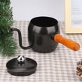 thumbnail image 4 of Cafetera de acero inoxidable para el hogar, tetera de goteo para café, tetera de pico largo de 500 ml, color negro., 4 of 11