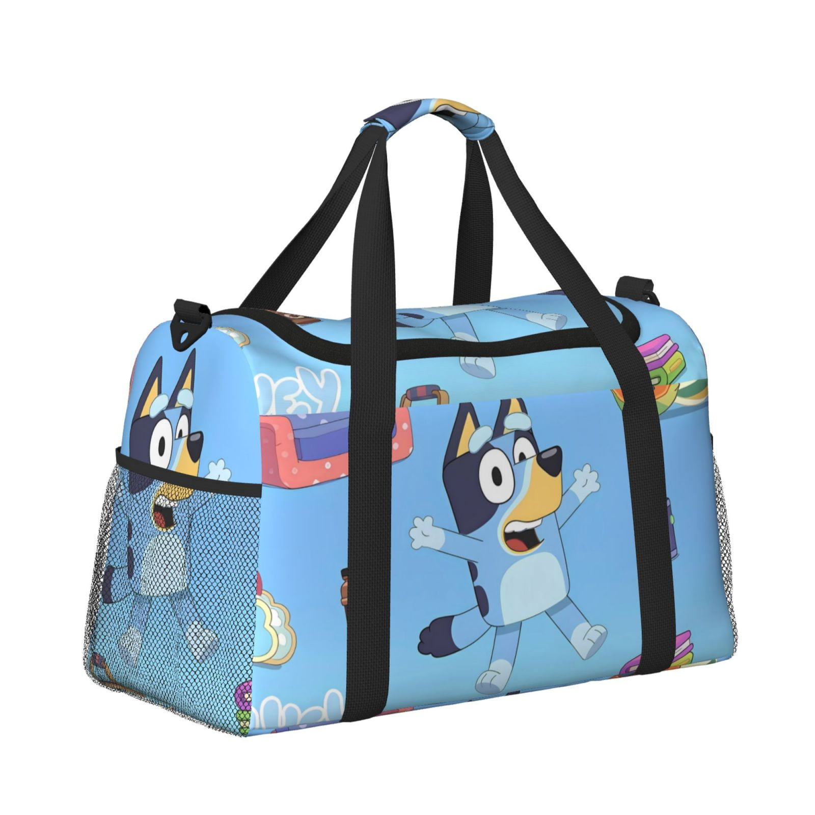 Silaia Bluey Print Travel Duffle Bag,Weekender Bag Carry On Tote Bags,Sport Gym Bag, Hospital Bag for Labor and Delivery, Overnight Bag Luggage Bag