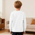 thumbnail image 4 of Jalioing Long Sleeve Shirt for Boys Casual Dropped Shoulder V Neck Texture Tops Kids Teens Plain Shirts 4-14 Years, 4 of 7