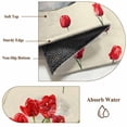 thumbnail image 6 of Area Rug for Living Room, Red Tulip Flowers Non-Slip Indoor Large Carpet for Bedroom/Dining Room, Spring Floral Vintage Drum Country Yellow Washable Low-Profile Rectangle Floor Runner Rugs - 6 x 9 Ft, 6 of 8