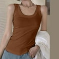 thumbnail image 7 of Mittory Womens Scoop Neck Sleeveless Racerback Ribbed Knit Slim Fitted Basic Tank Top Shirt, 7 of 7