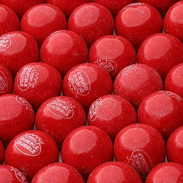 Gumballs in Jar - 1 Inch Large Gumballs - Cherry Flavored Bubble Gum - Green Kids Gum - Gumballs for Kids - 9 OZ