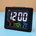 thumbnail image 2 of Reloj despertador digital con temporizador de siesta LCD Lovoski, con función de repetición y pantalla de temperatura, color negro, 2 of 7