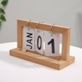 thumbnail image 1 of Calendario de madera plegable, sencillo, para el hogar, estudio, dormitorio, escritorio, calendario perpetuo, accesorios de fotografía, decoraciones, 1 of 6