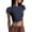 Dark Blue, variant on Crop Top Shirt Basic For Women Plus Size Spring Clothes Flowy Sleeve Tops For Women Boho Womens Tops Summer Shirts Spring Tops Linen Shirts Basic Tees Tshirts Shirts For Women V Neck T Shirts