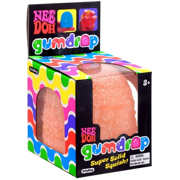 NeeDoh Gumdrop Stress Ball (Orange), 1ct
