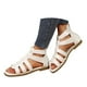 thumbnail image 2 of MKLEKYY Sandalias de Playa para Mujer, Moda de Verano para Mujer, Sandalias de Cuero Con Punta Abierta y Cremallera Trasera, Zapatos Cómodos, 2 of 4