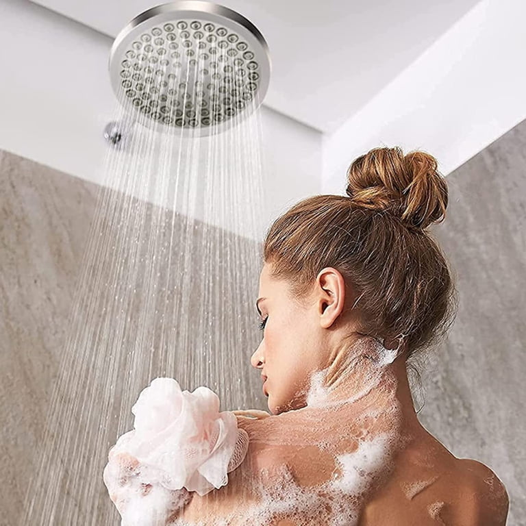 ALOHOME High Pressure Rain Shower Head – 6 Spray Settings With Adjustable Brass Joint, Matte Black