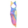 thumbnail image 4 of Qarigey Mujeres Tie Dye Beach Dress Party Blusa larga Tops Casual Chaleco sin mangas Boho Summer Vestidos Degradado S, 4 of 6