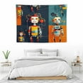 thumbnail image 3 of JRXY Robot Tapestries Small, Space Robot Decor Tapestry For Boys Kids, Patchwork Transformer Futuristic Machine Wall Hanging Art Decor 40x30, 3 of 7
