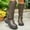 Brown, variant on Viluyesy Womens Knee High Boots, Zipper Fashion Low Heels Round Toe Fall Winter Tall Moto Boots Black US6.5