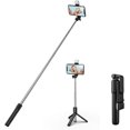 thumbnail image 1 of KOMI Selfie Stick Tripod with Fill Light, Extendable and Portable Stable Tripod Stand Holder with Detachable Wireless Remote Compatible with iPhone 15 for Selfies Video Recording Vlog, Black, 1 of 5