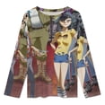 thumbnail image 3 of Gorillaz Womens Pajama Set Loungewear Cozy Soft House Wear Sets Long Sleeve Round Neck T Shirt Top Bottom Pants Sleepwear, 3 of 9