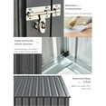 thumbnail image 2 of YODOLLA 4.2' x 7' Outdoor Metal Storage Side Shed with Lockable Door Metal Attached Lean-To Shed for Backyard in Gray, 2 of 8