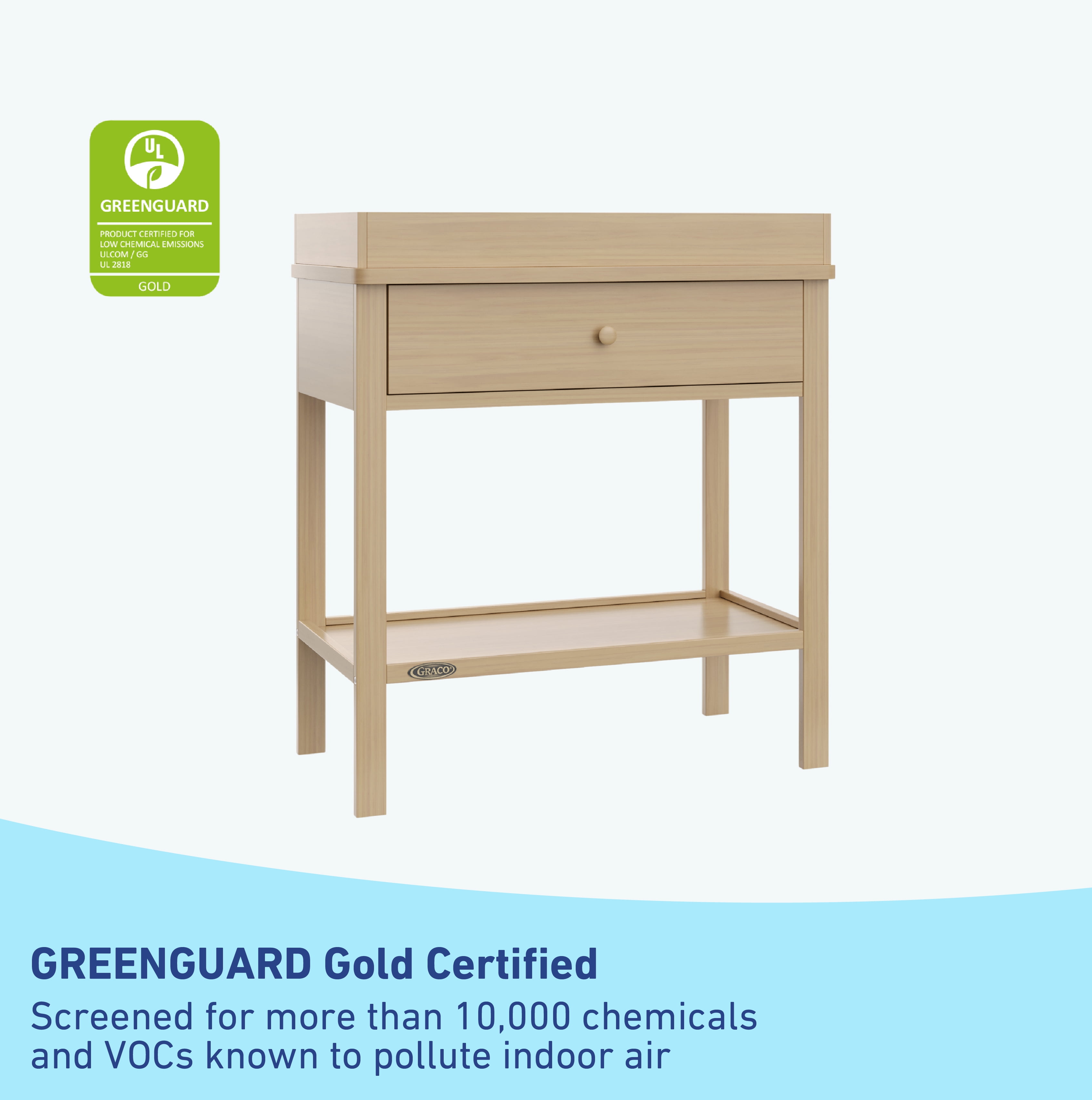 Graco Storage Infant Changing Table, Driftwood