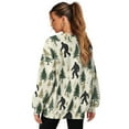 thumbnail image 6 of SCRAWLGOD Bigfoot Tree Print Beige Women Crewneck Sweatshirts with Pockets Long Sleeve Drop Shoulder Pullovers Comfortable Trendy Loose Fit Clothes for Daily Wear, XXL, 6 of 7