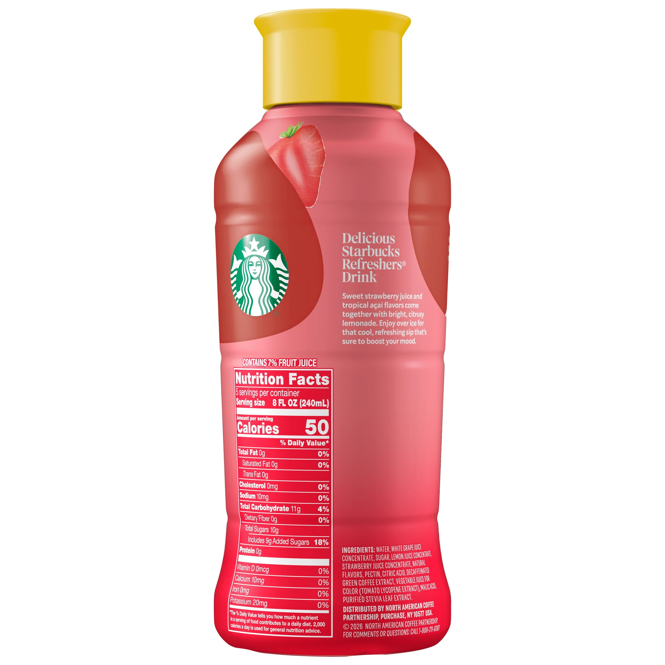 Starbucks Refresher Strawberry Acai Lemonade 40 fl oz