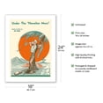 thumbnail image 2 of Under the Hawaiian Moon - Vintage Hawaiian Sheet Music by Crane c.1938 - Fine Art Matte Paper Print (Unframed) 18x24in, 2 of 4