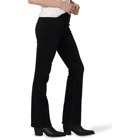 Wrangler Women's High Rise Bold Bootcut Stretchable Jean, Black, Size- 6/28