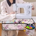 thumbnail image 4 of HELLHERO Pink Roses on Light Pink Sewing Machine Pad Waterproof Home Deocr Removable Storage Bag Foldable Polyester Fabric, 4 of 5