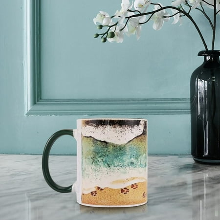 

Claw Print Ocean Coastline Mug Coffee Cup Creatve Cup Bring The Beauty Of The Ocean Coastline Into Your Home Material Ceramic This Cup Is Handade And Hand Pain