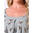thumbnail image 6 of DARING DIVA Women's Cami Pajama Set Tank Top Long Pants Long Sleeve Cardigan XS Grey, 6 of 7