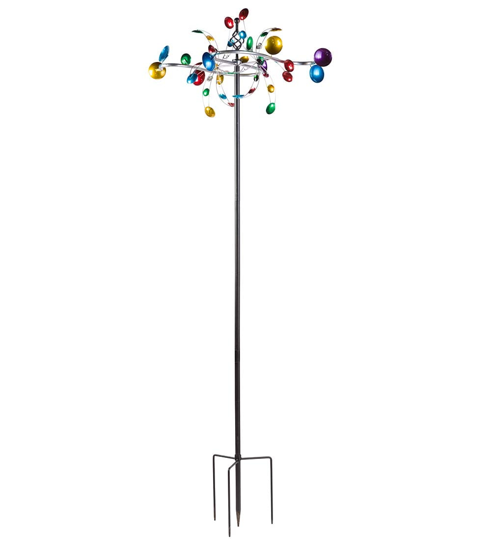 Horizontal Cup Metal Wind Spinner for Gardens by Problem Solvers