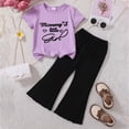 thumbnail image 2 of HCNTES Toddler Little Girl 2 Piece Set Tee + Comfy Pants Casual Dailywear Spring Summer School Outfits Kids Fashion 3T 4T 5T 7T(F02-G,5-6 Years), 2 of 4
