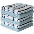 thumbnail image 5 of Craftsworth 100% Cotton Kitchen Towel, 15x26-Pack of 6, Stripe Aqua Combo, 5 of 5