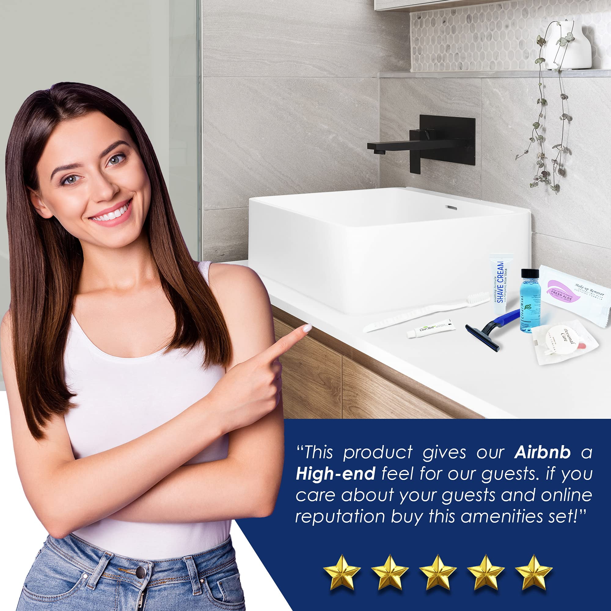 Terra Pure Personal Care Bulk Travel Size Toiletries, 1-Shoppe All-In-Kit Hotel Amenities, 75 Pcs