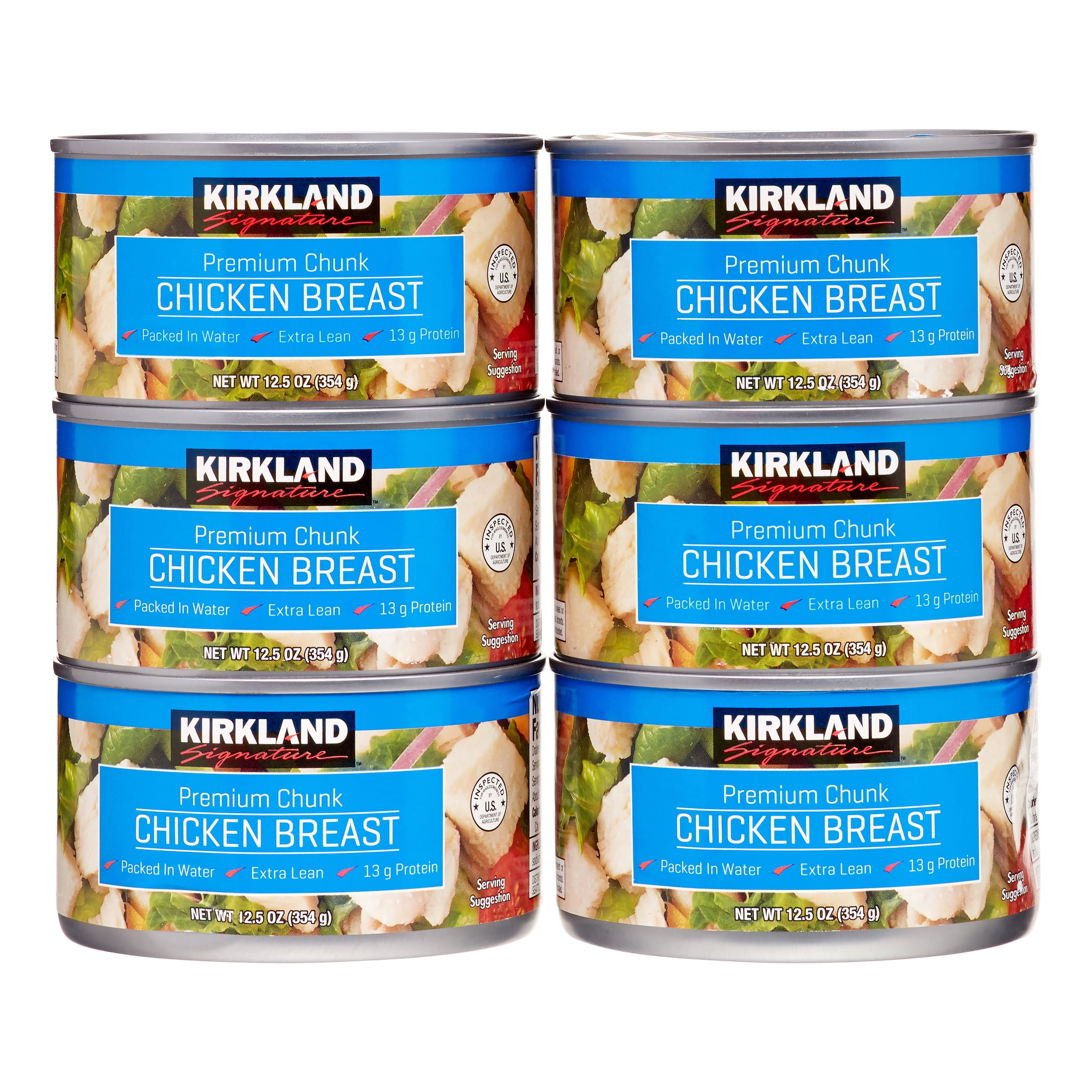 Kirkland Signature Canned Premium Chunk Chicken Breast, 12.5 Oz, 6 Ct