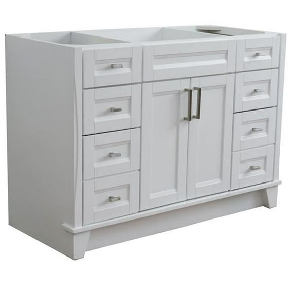 Bellaterra Home 400700-48S-WH 48 in. Single Sink Vanity with Cabinet, White
