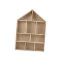 thumbnail image 4 of Estantería de exhibición con forma de caja de sombra, 10 rejillas, ligera, independiente y flotante. color madera, 4 of 9