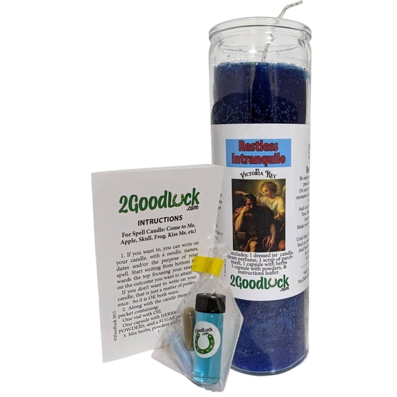 victoria rey intranquil spirit candle kit - veladora kit espiritu intranquilo