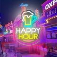 thumbnail image 6 of UPONRAY Happy Hour Neon Signs, 11.5"*15.3" Dimmable & USB-Powered LED Neon Light, Stylish Wall Decor for Bar, Party, Restaurant, Living Room, Man Cave, 6 of 8