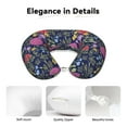 thumbnail image 4 of Gaeub Floral Print Memory Foam Travel Pillow,U-Shaped Neck Pillow,Head Neck Support Airplane Pillow,Flight Pillow for Traveling,Car,Home,Office,Washable Cover, 4 of 8