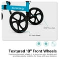 thumbnail image 3 of ELENKER Foldable Knee Walker with 10" Front Wheels Steerable Scooter Crutch Alternative, Blue, 3 of 8