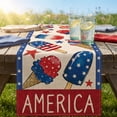 thumbnail image 4 of Uklsqma Independence Day Patriotic Table Runner, Multicolor Linen Table Linen Decor, 183 x 33 cm, Light Stain Resistant, for Dining Table Home Decor, 4 of 6