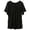a-80Black19, variant on Womens Round Neck Raglan Short Ruffle Sleeve Solid Color Front Gathered Loose Fit Casual TShirt For Daily Home Wear Outdoor Outings Pink XXL
